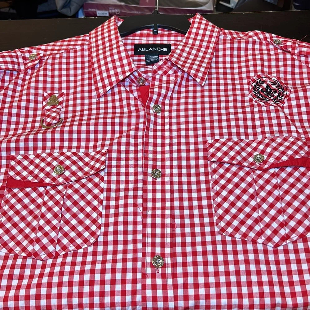Men’s Ablanche Casual Button Down Shirt-4XL. 3-40 - Picture 4 of 9